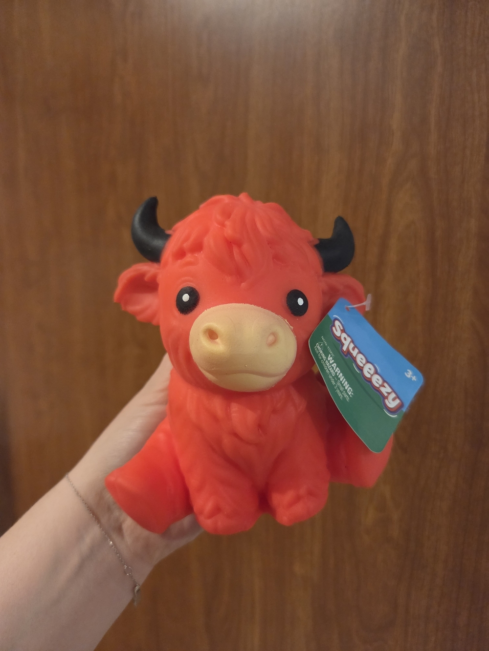 Squeezy Red Highland Cow Plush Toy
